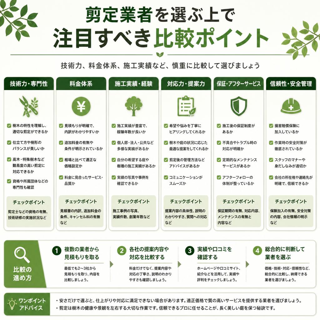 業者の比較ポイント