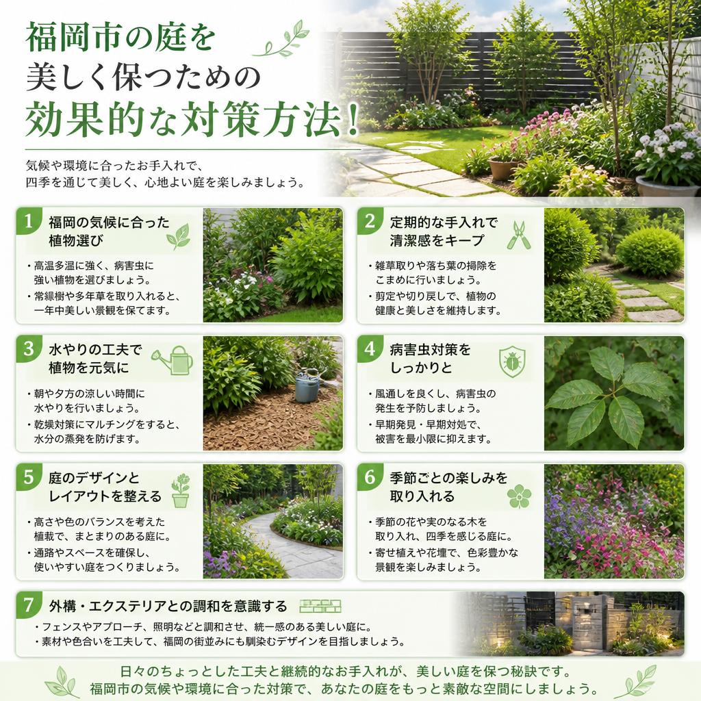 福岡市の庭を美しく保つための効果的な対策方法！
