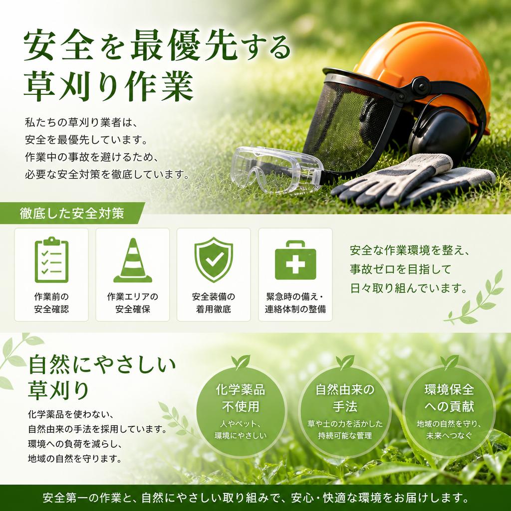 雑草処理の安全対策