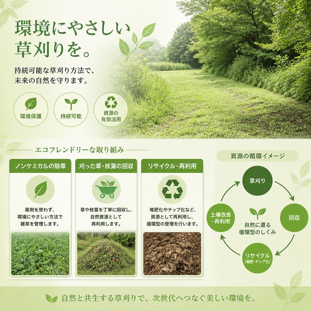 環境に優しい草刈り
