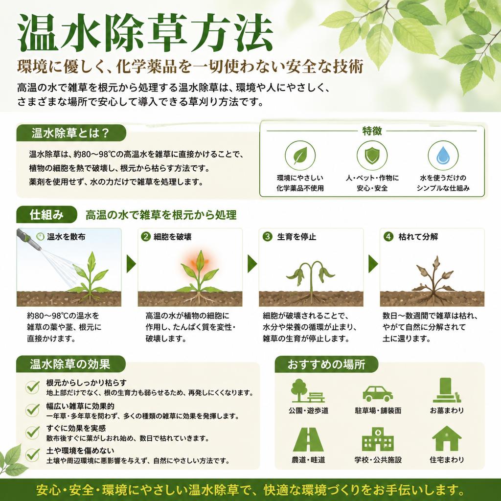 3. 薬剤不使用の温水除草方法とは?