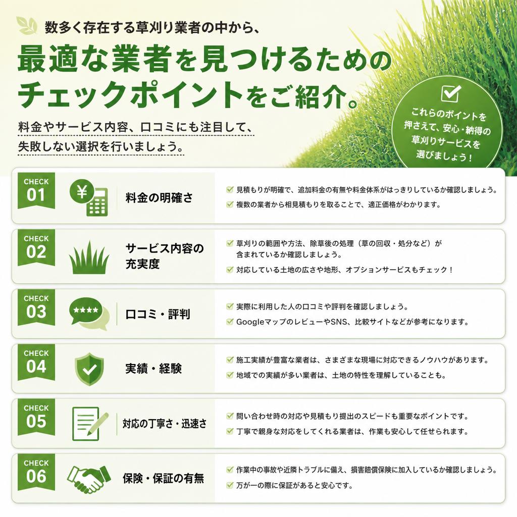 4. 草刈り業者の選び方