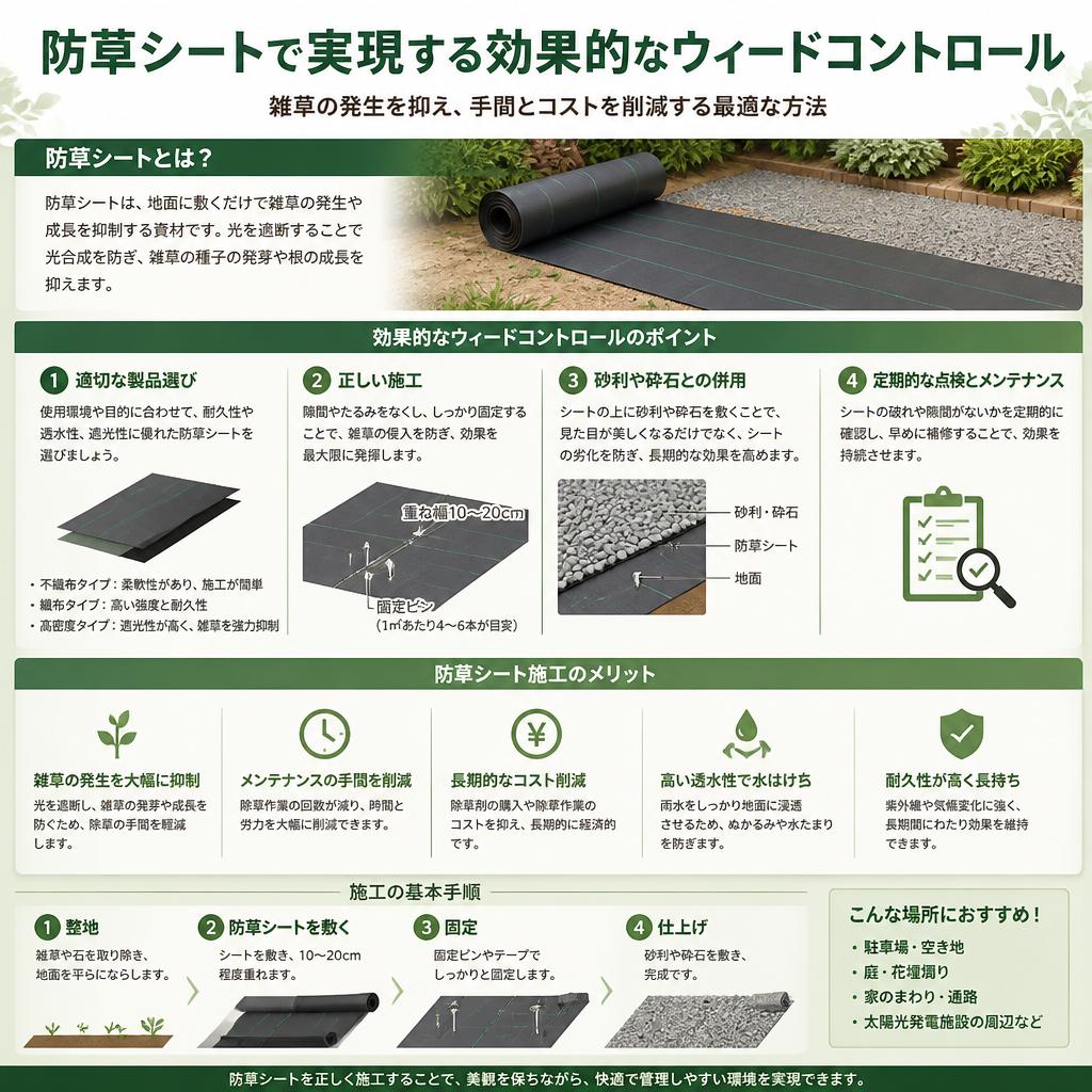 3. 効果的な防草シートの利用