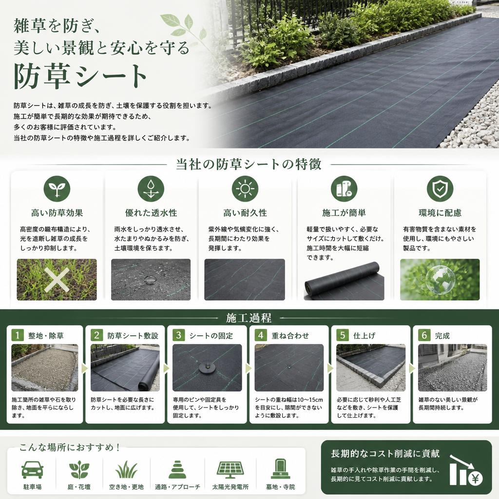 防草シートのメリットとは？