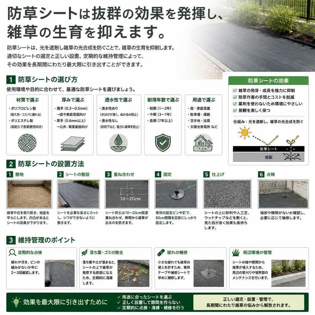 防草シートの効果と利用法