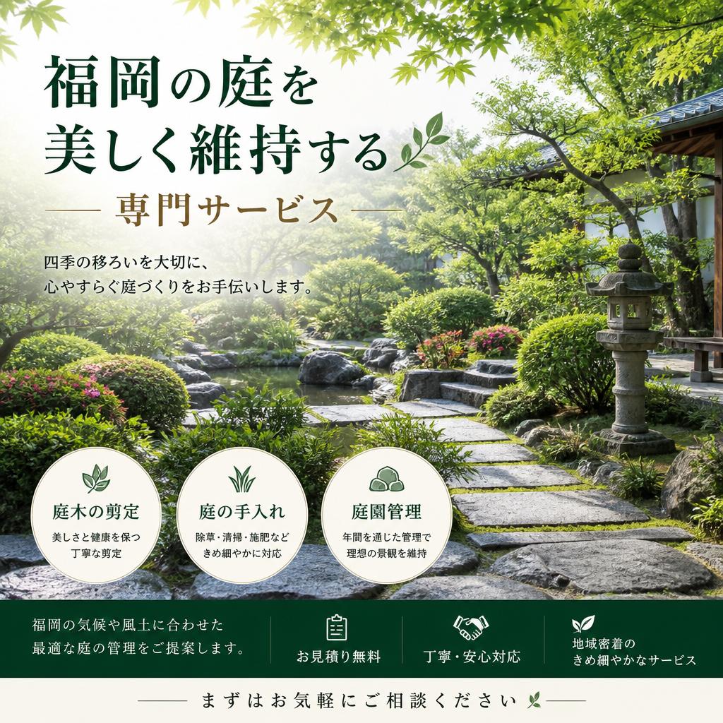 福岡の庭を美しく維持する専門サービス