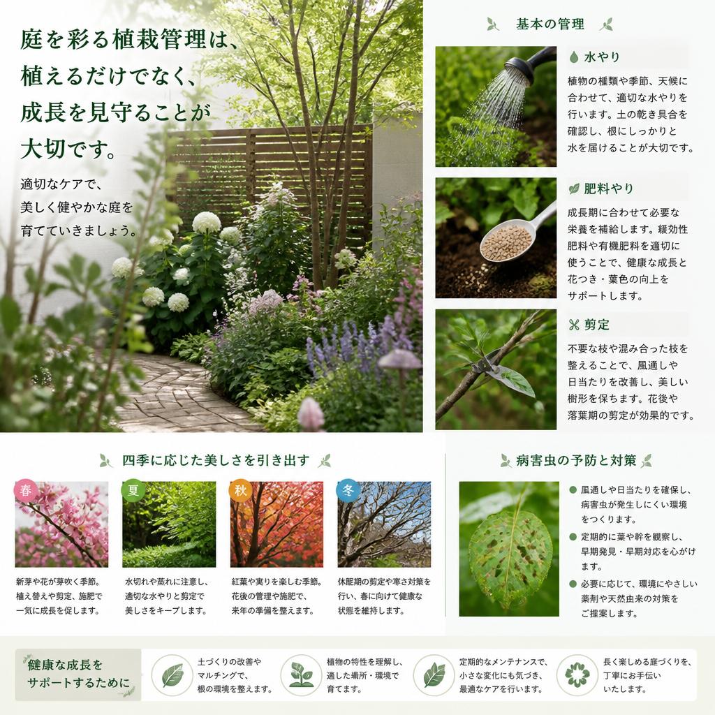 植栽管理で四季折々の美しさを
