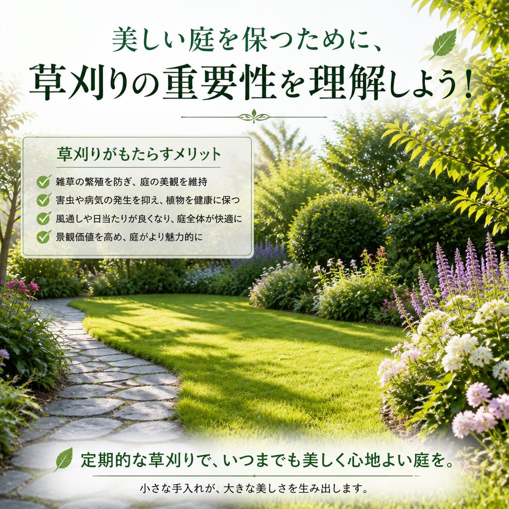 美しい庭を保つために、草刈りの重要性を理解しよう！