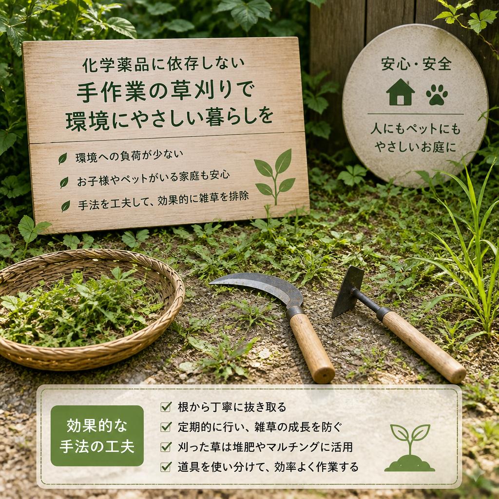 2. 除草剤に頼らない草刈りのメリット